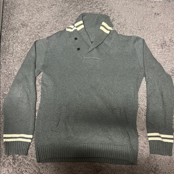 Label of Graded Goods (by H&M) Men's Gray Shawl Collar Sweater - Picture 1 of 1